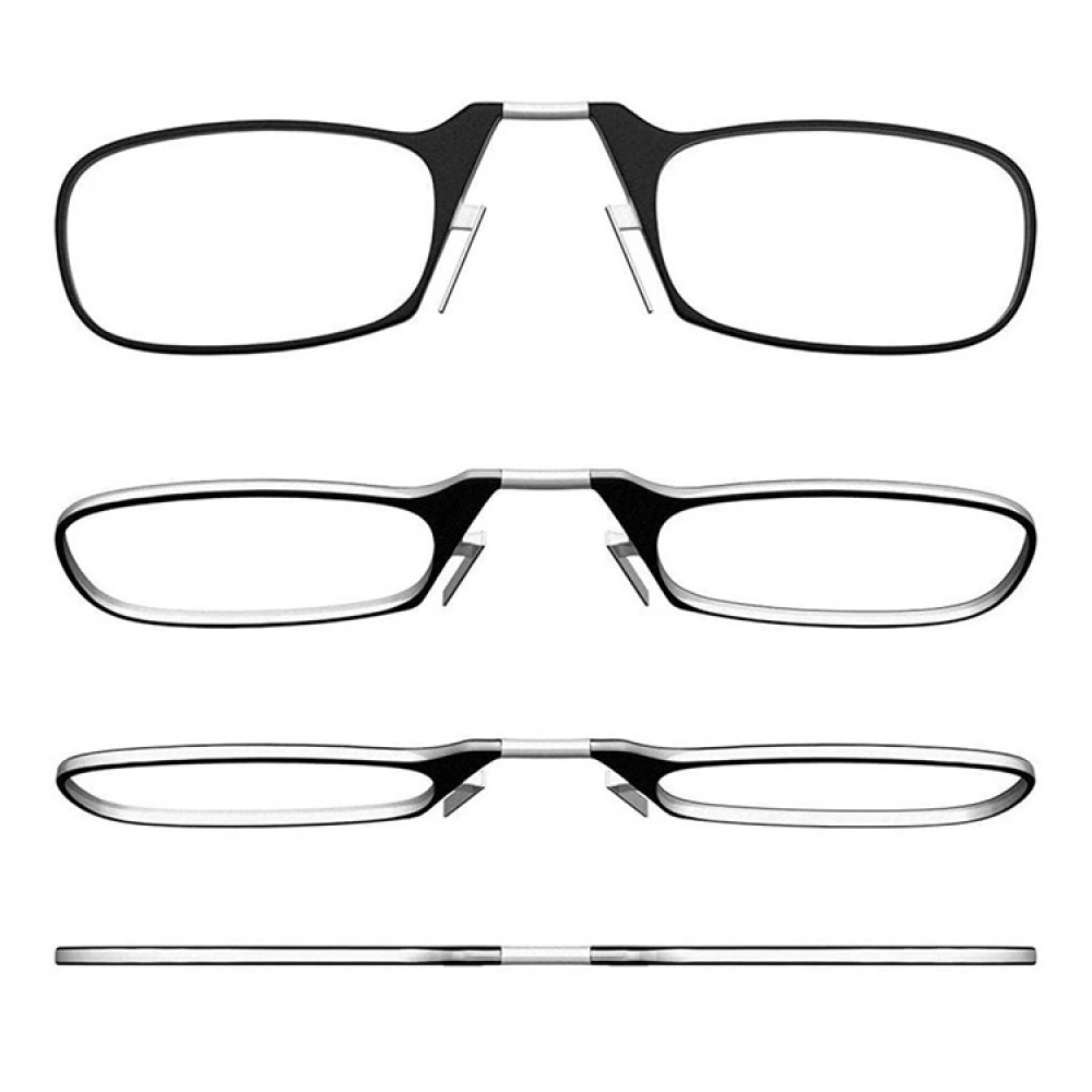 Hopfällbara läsglasögon med nyckelring, Svart i gruppen Säkerhet / Trygghet / Smart hjälp hos SmartaSaker.se (13142)