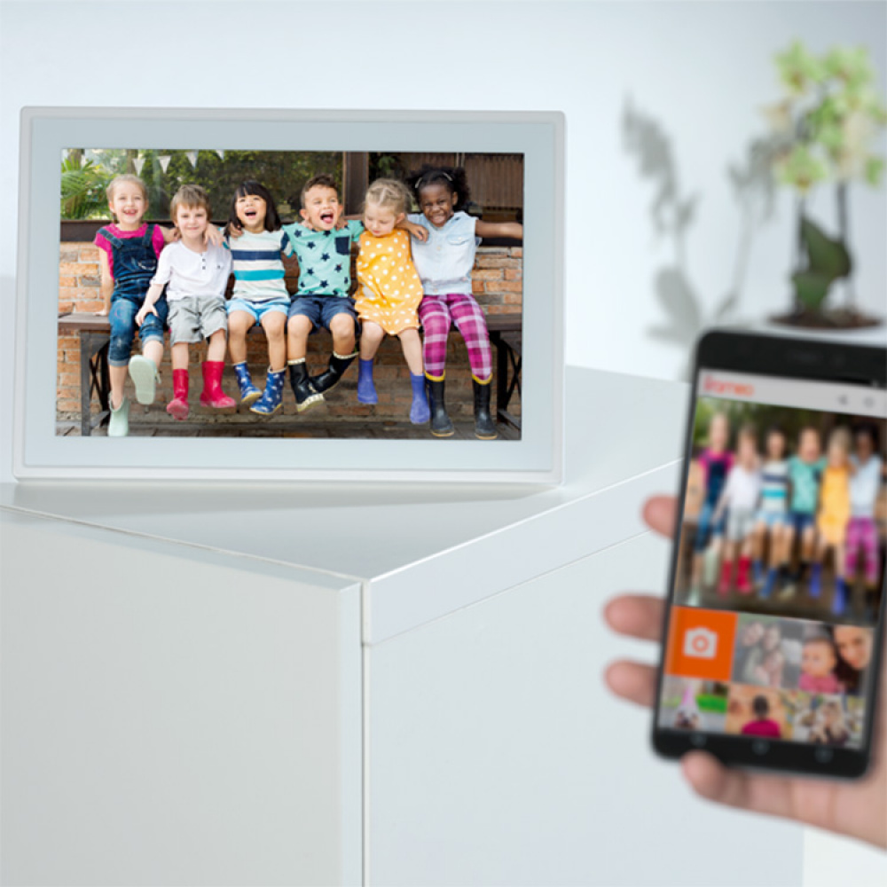 Appstyrd digital fotoram, Frameo i gruppen Hemmet / Elektronik / Mobiltillbehör hos SmartaSaker.se (13275)
