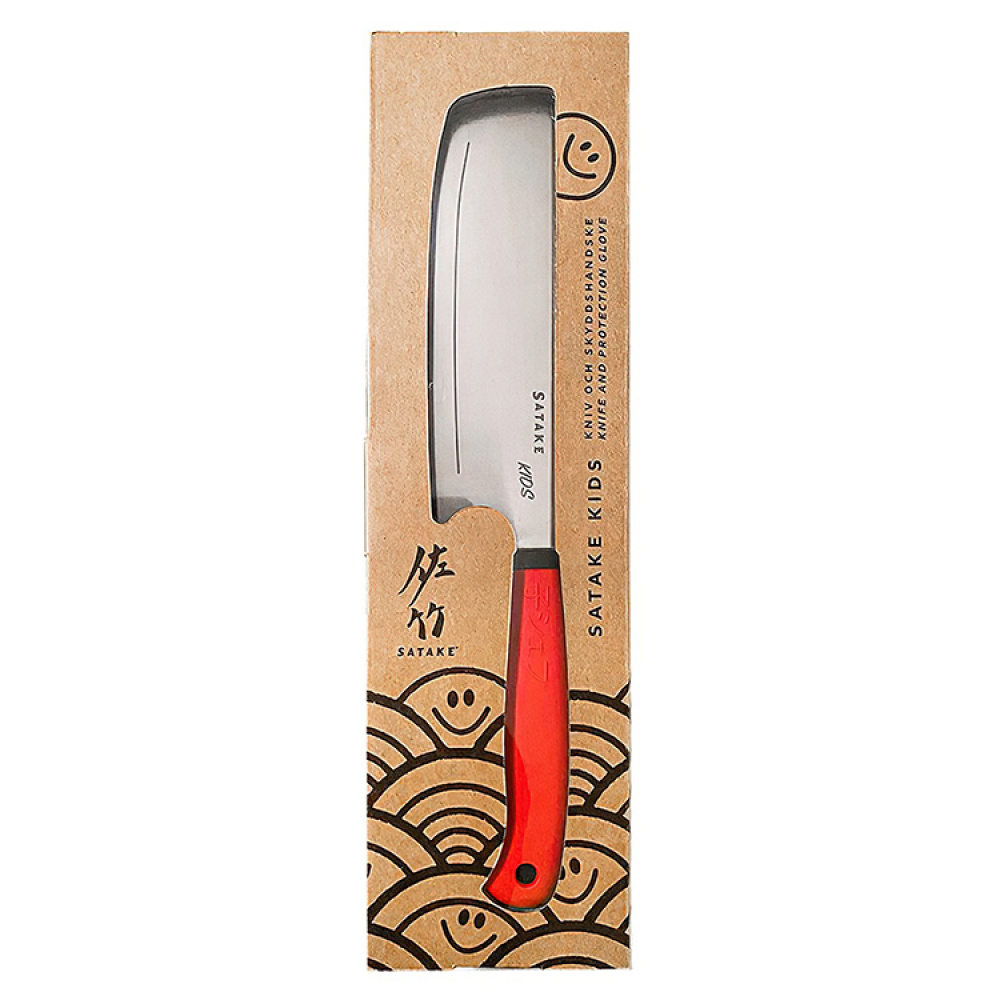 Satake barnkniv med skärsäker handske i gruppen Hemmet / Kökssaker / Pressa, hacka och skala hos SmartaSaker.se (13448)