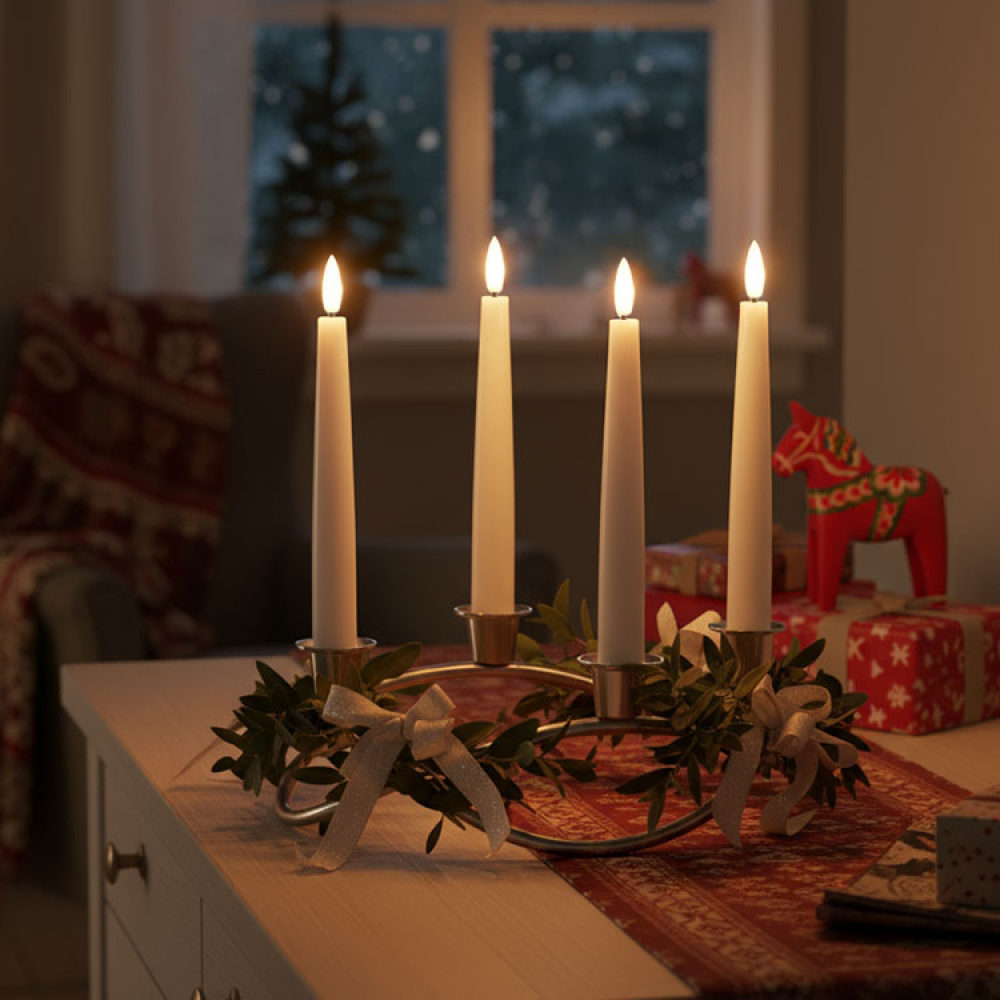 Stearinljus med fjärrkontroll 4-pack i gruppen Belysning / Inomhusbelysning / Ljus hos SmartaSaker.se (13640)