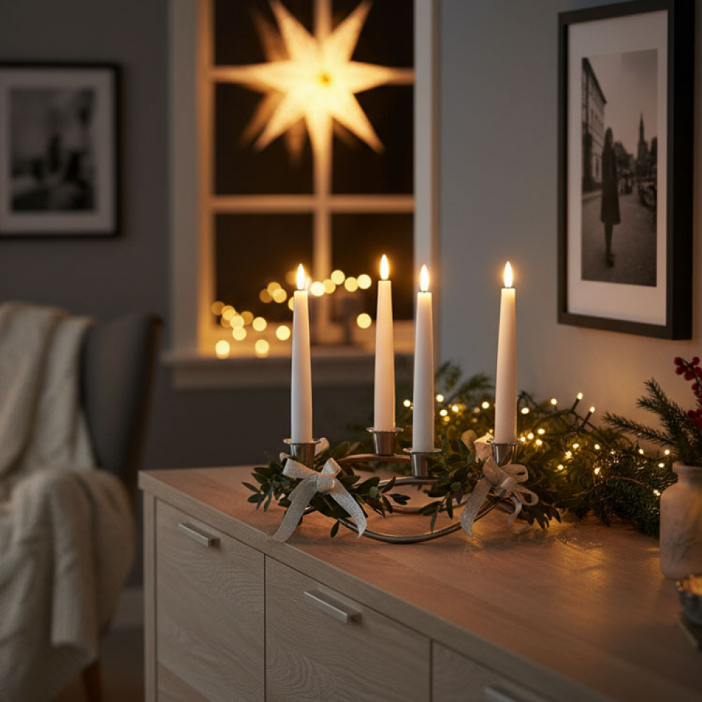 Stearinljus med fjärrkontroll 4-pack i gruppen Belysning / Inomhusbelysning / Ljus hos SmartaSaker.se (13640)