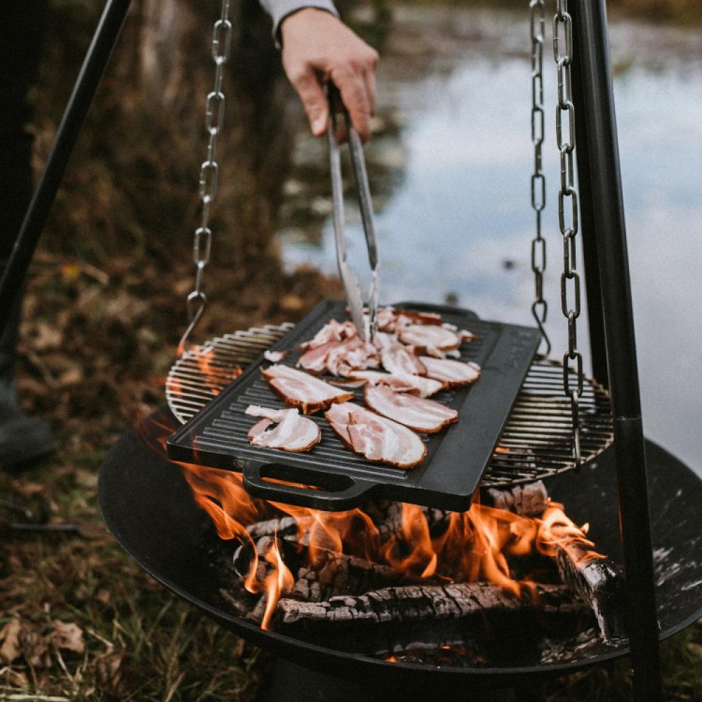 Satake vändbar grill- & stekplatta i gjutjärn i gruppen Hemmet / Grilltillbehör hos SmartaSaker.se (14090)