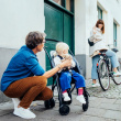 Cykelsits och barnvagn Påhoj Cykelsits och barnvagn Påhoj