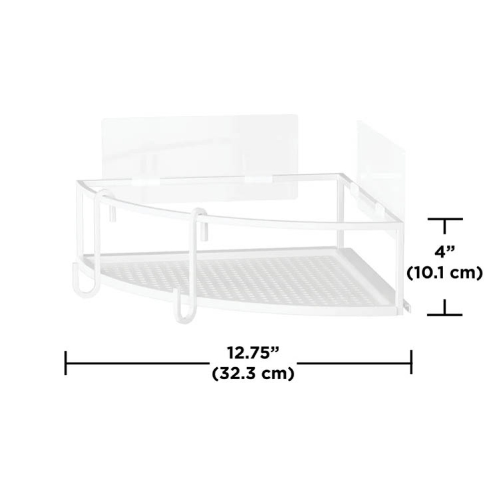 Hörnhylla i metall 2-pack i gruppen Hemmet / Badrum / Badrumsförvaring hos SmartaSaker.se (14270)