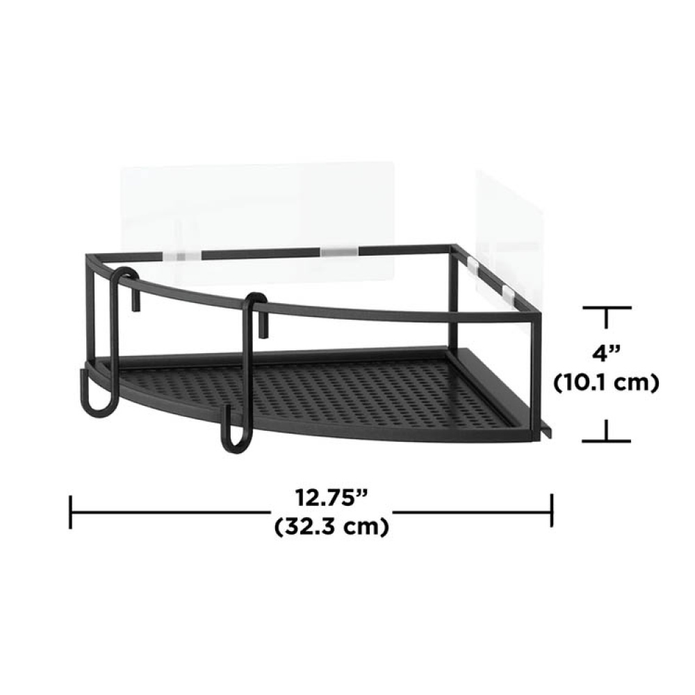 Hörnhylla i metall 2-pack i gruppen Hemmet / Badrum / Badrumsförvaring hos SmartaSaker.se (14270)