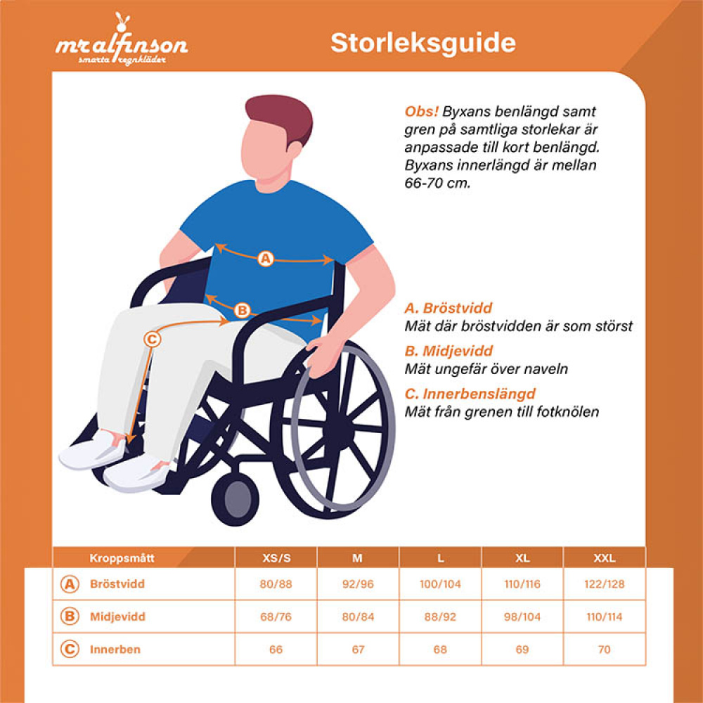 Regnbyxor för rullstolssittande i gruppen Säkerhet / Trygghet / Smart hjälp hos SmartaSaker.se (14293)