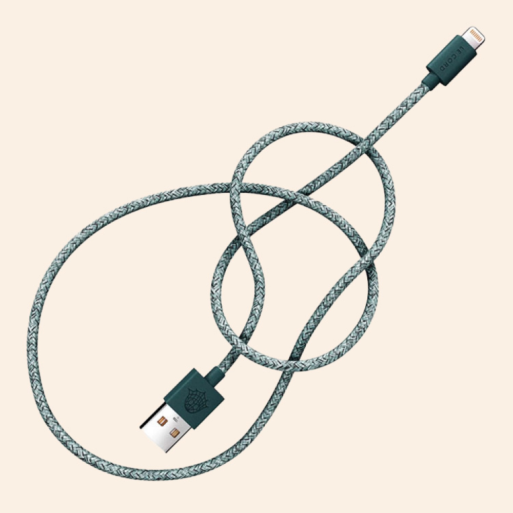 USB-kabel i återvunnet fiskenät, 2 meter i gruppen Hemmet / Elektronik / Kablar och Adaptrar hos SmartaSaker.se (14320)