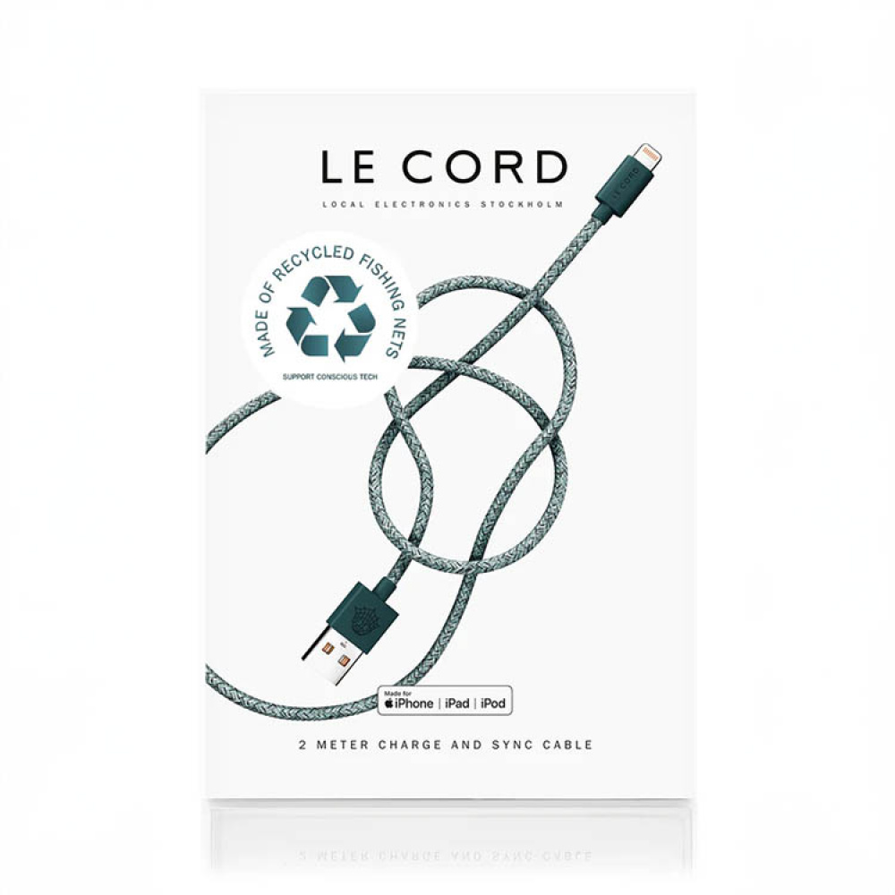 USB-kabel i återvunnet fiskenät, 2 meter i gruppen Hemmet / Elektronik / Kablar och Adaptrar hos SmartaSaker.se (14320)