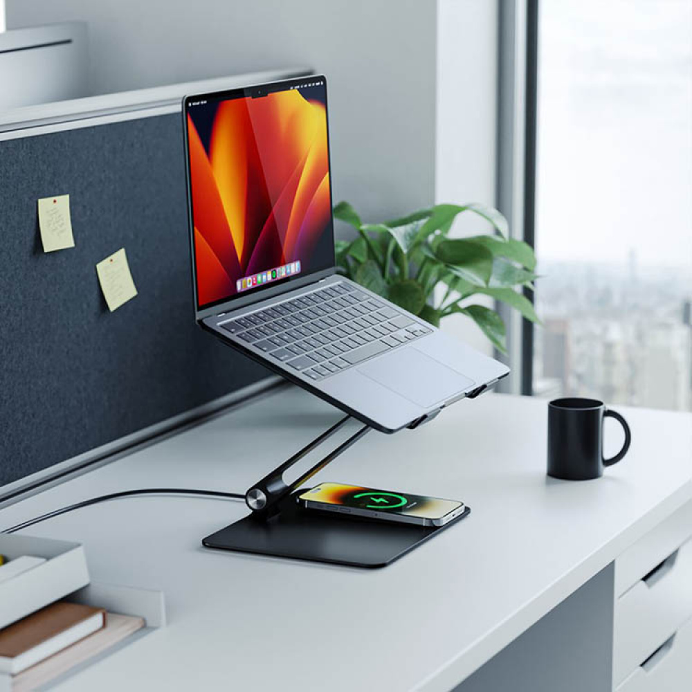 Laptopställ med Qi-laddning i gruppen Hemmet / Hemmakontor hos SmartaSaker.se (14383)
