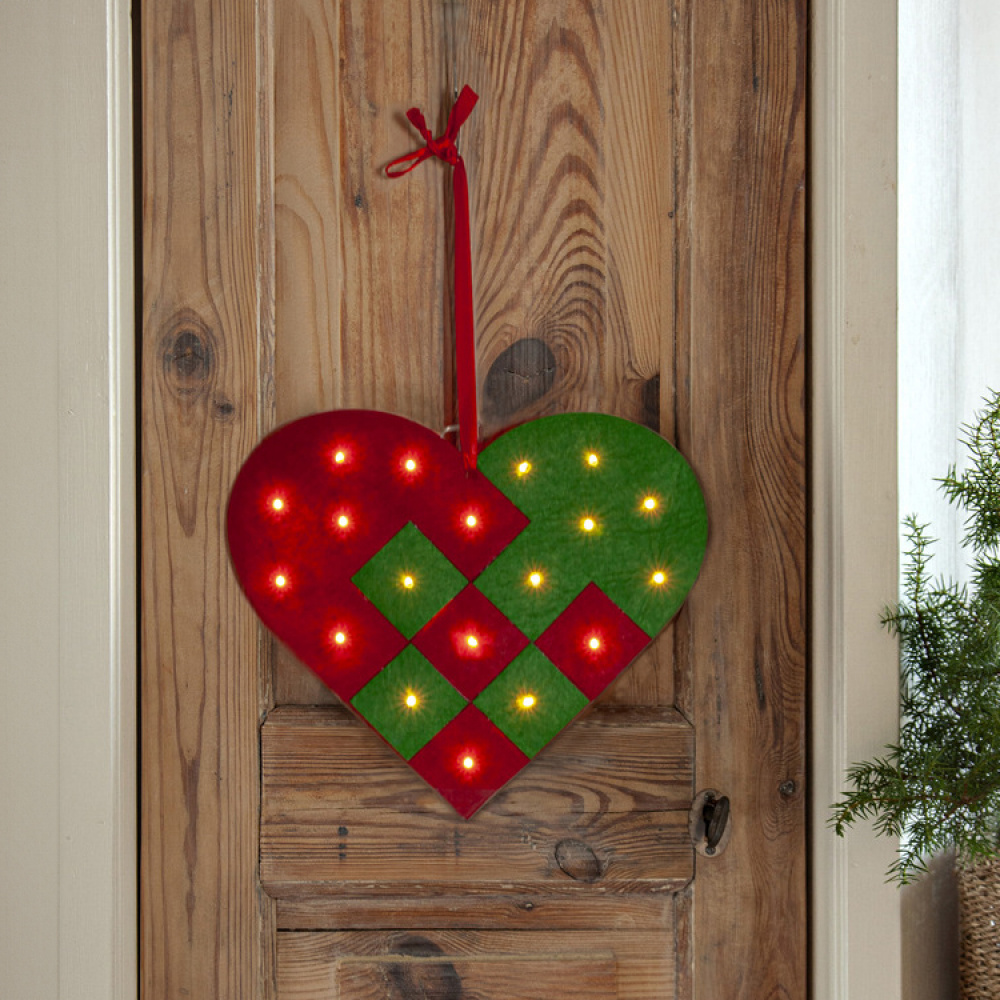 Batteridriven juldekoration i filt i gruppen Högtider / Advent & Jul / Julbelysning hos SmartaSaker.se (14402)