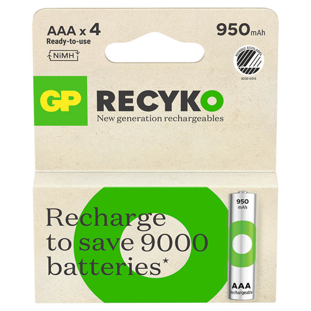 Uppladdningsbara batterier, GP ReCyko i gruppen Tillbehör och liknande / Batterier hos SmartaSaker.se (14485)