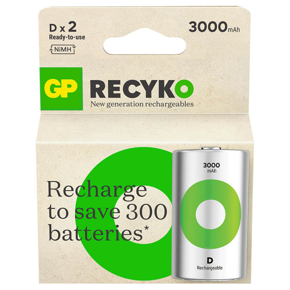 Uppladdningsbara batterier, GP ReCyko i gruppen Tillbehör och liknande / Batterier hos SmartaSaker.se (14485)
