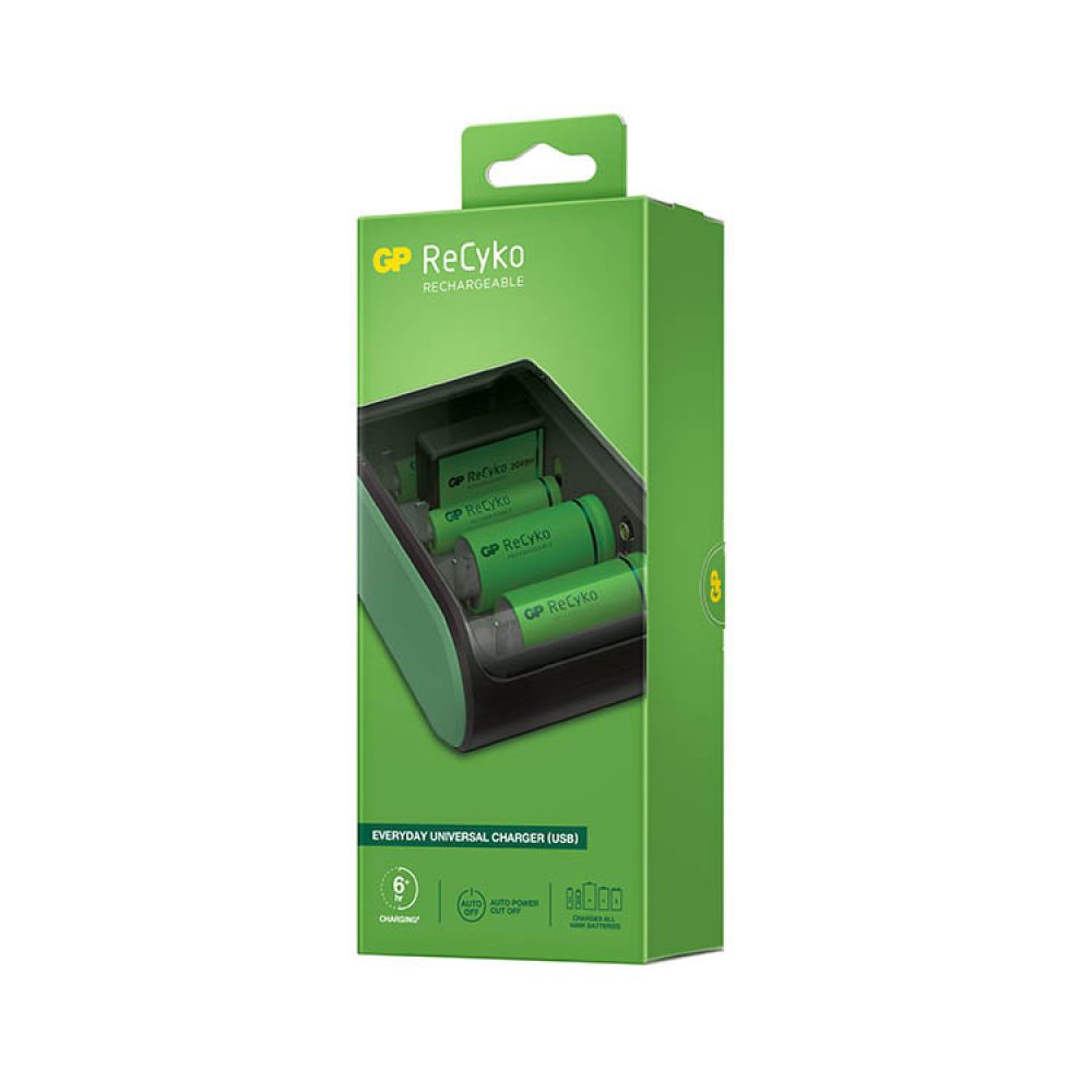 Universal batteriladdare, GP ReCyko i gruppen Hemmet / Elektronik / Hemelektronik hos SmartaSaker.se (14487)