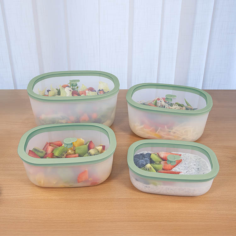 Vakuumlådor med glaslock, set om 4 i gruppen Hemmet / Kökssaker hos SmartaSaker.se (14532)