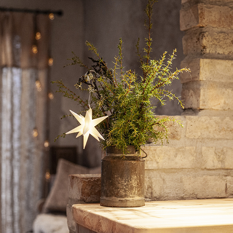 Batteridriven mini 3D-stjärna i gruppen Högtider / Advent & Jul / Julbelysning hos SmartaSaker.se (14655)