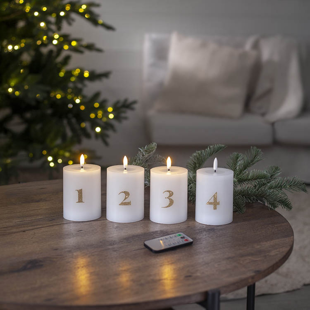 Batteridrivna adventsljus med nummer i gruppen Högtider / Advent & Jul / Julbelysning hos SmartaSaker.se (14661)