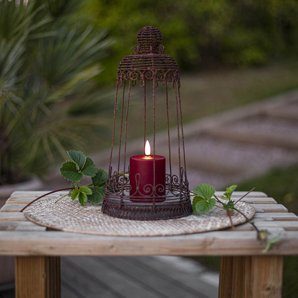 Litet blockljus med skymningssensor, Röd i gruppen Belysning / Utomhusbelysning / Blockljus och lyktor hos SmartaSaker.se (14687)