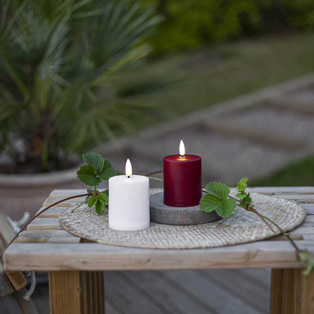 Litet blockljus med skymningssensor, Röd i gruppen Belysning / Utomhusbelysning / Blockljus och lyktor hos SmartaSaker.se (14687)