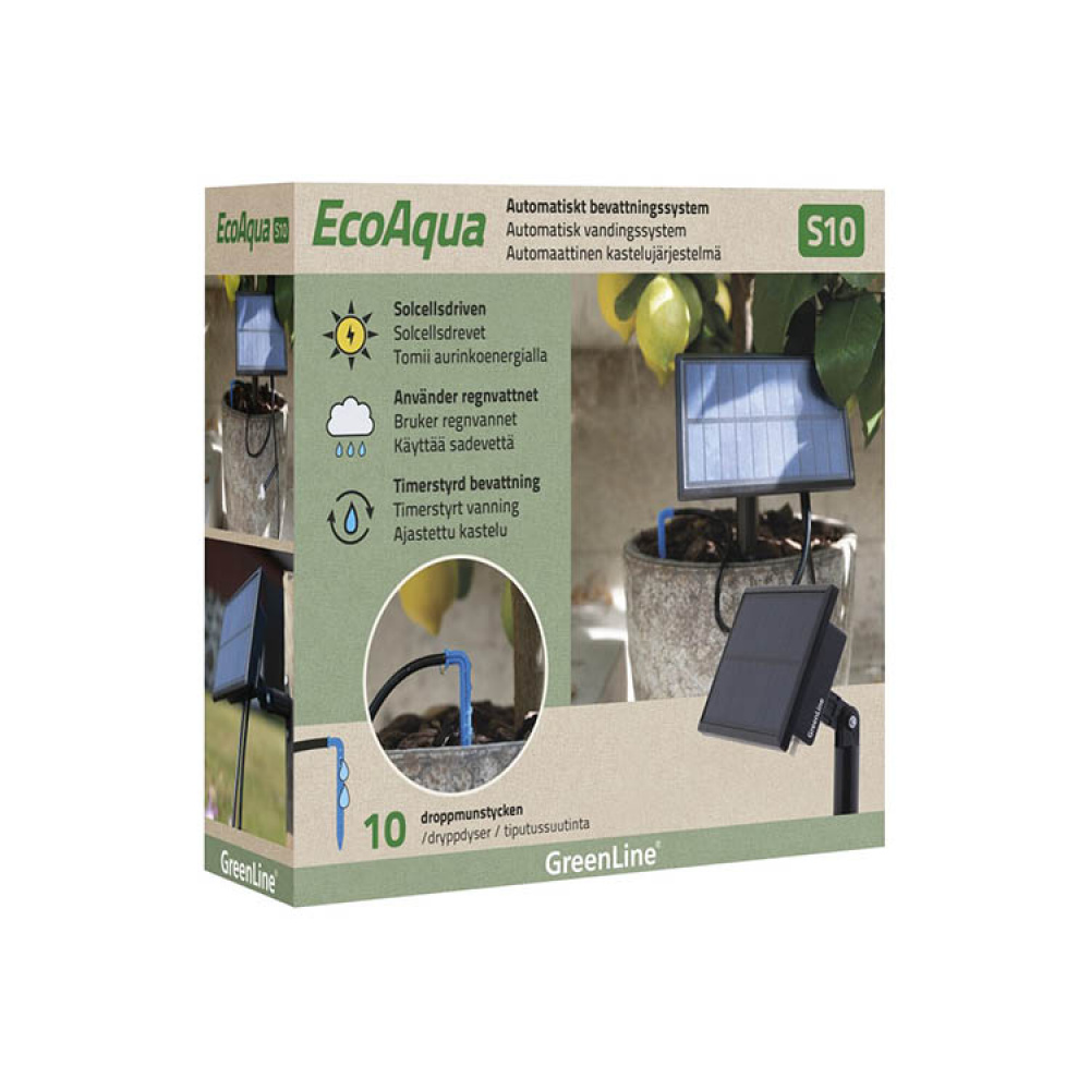 Solcellsdrivet droppbevattningssystem i gruppen Trädgård / Bevattning hos SmartaSaker.se (14795)