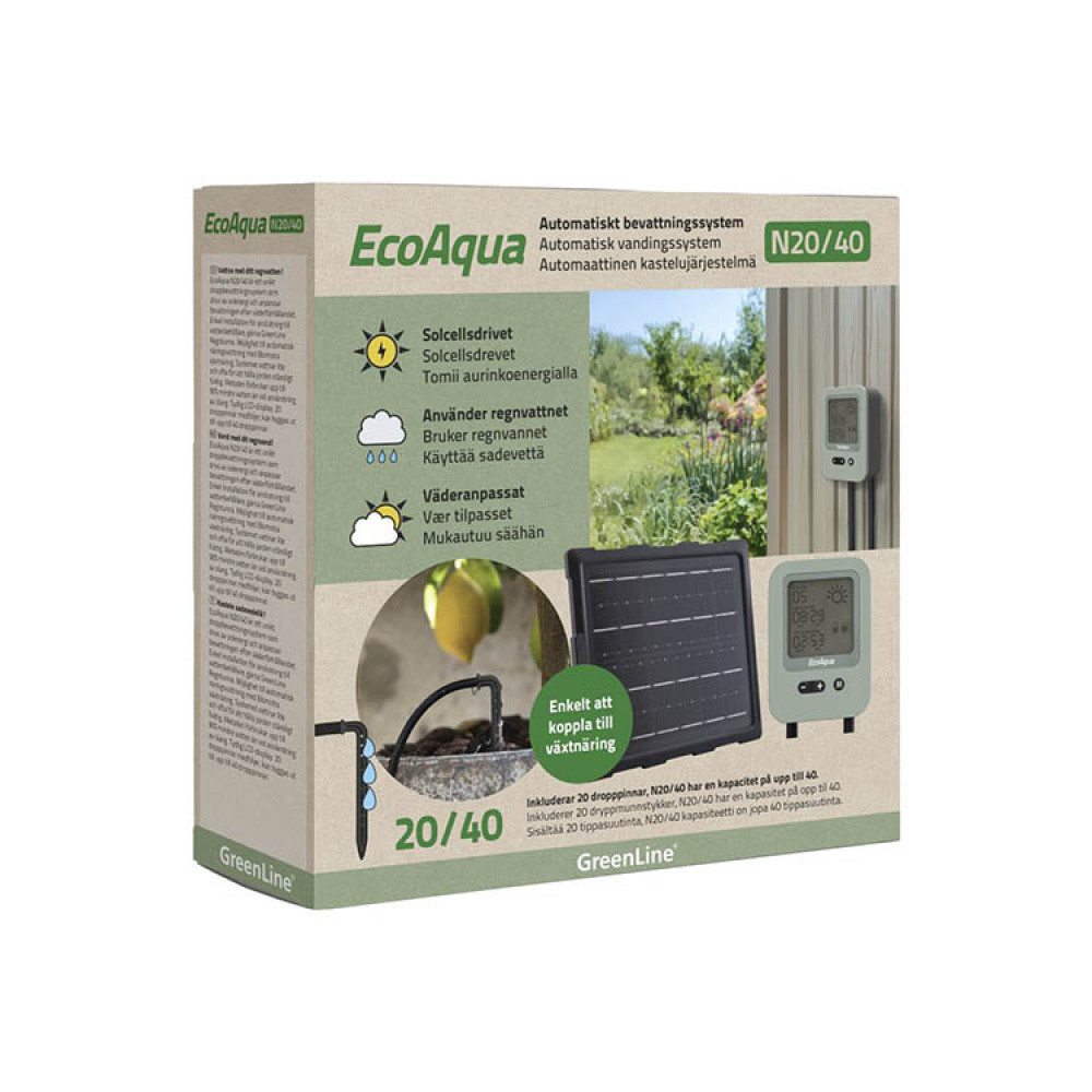 Solcellsdrivet droppbevattningssystem i gruppen Trädgård / Bevattning hos SmartaSaker.se (14795)