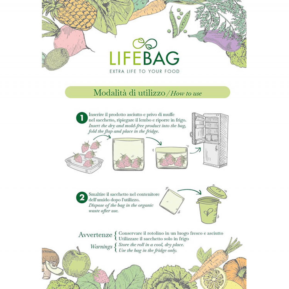 Komposterbar frukt- och grönsakspåse i gruppen Hemmet / Miljösmart / Minska matsvinn hos SmartaSaker.se (14802)