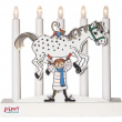 Batteridriven Pippi-adventsljusstake 