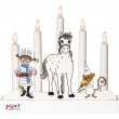 Batteridriven Pippi-adventsljusstake 