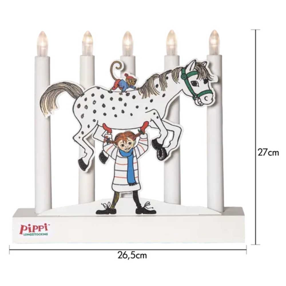 Batteridriven Pippi-adventsljusstake i gruppen Högtider / Advent & Jul / Julbelysning hos SmartaSaker.se (14884)