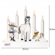Batteridriven Pippi-adventsljusstake 
