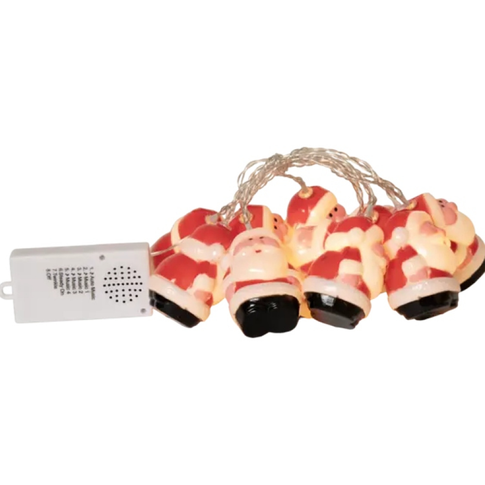 Ljusslinga med tomtar och musik i gruppen Högtider / Advent & Jul hos SmartaSaker.se (14888)