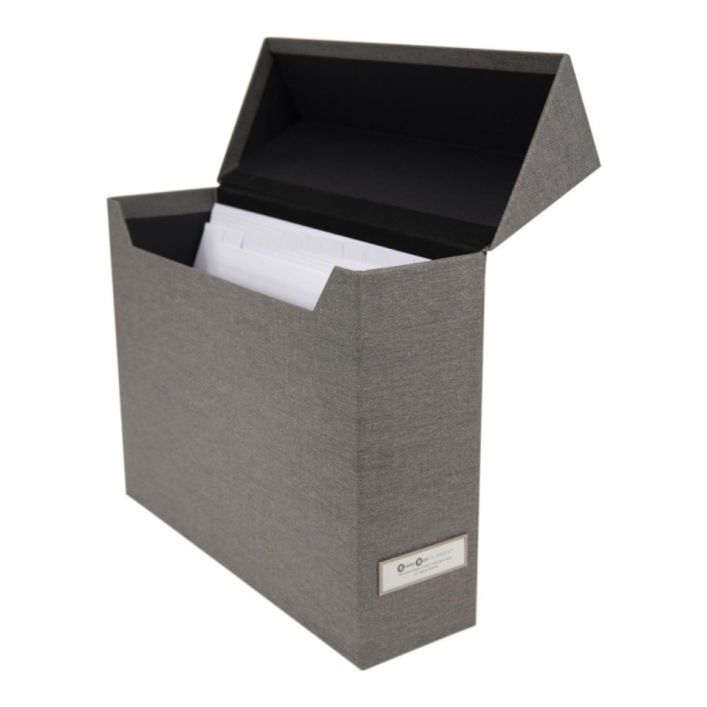 Arkivbox med 12 mappar, BIGSO LOVISA CANVAS, 33 x 9,5 x H24 cm i gruppen Förvaring / Kontorsmaterial hos SmartaSaker.se (40012)