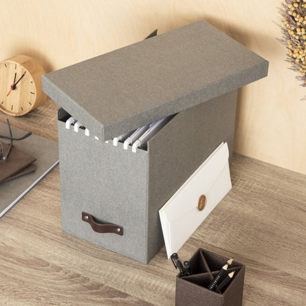 Arkivlåda med hängmappar, BIGSO JOHAN CANVAS, 35 x 18,5 x H 27 cm i gruppen Förvaring / Kontorsmaterial hos SmartaSaker.se (40013)