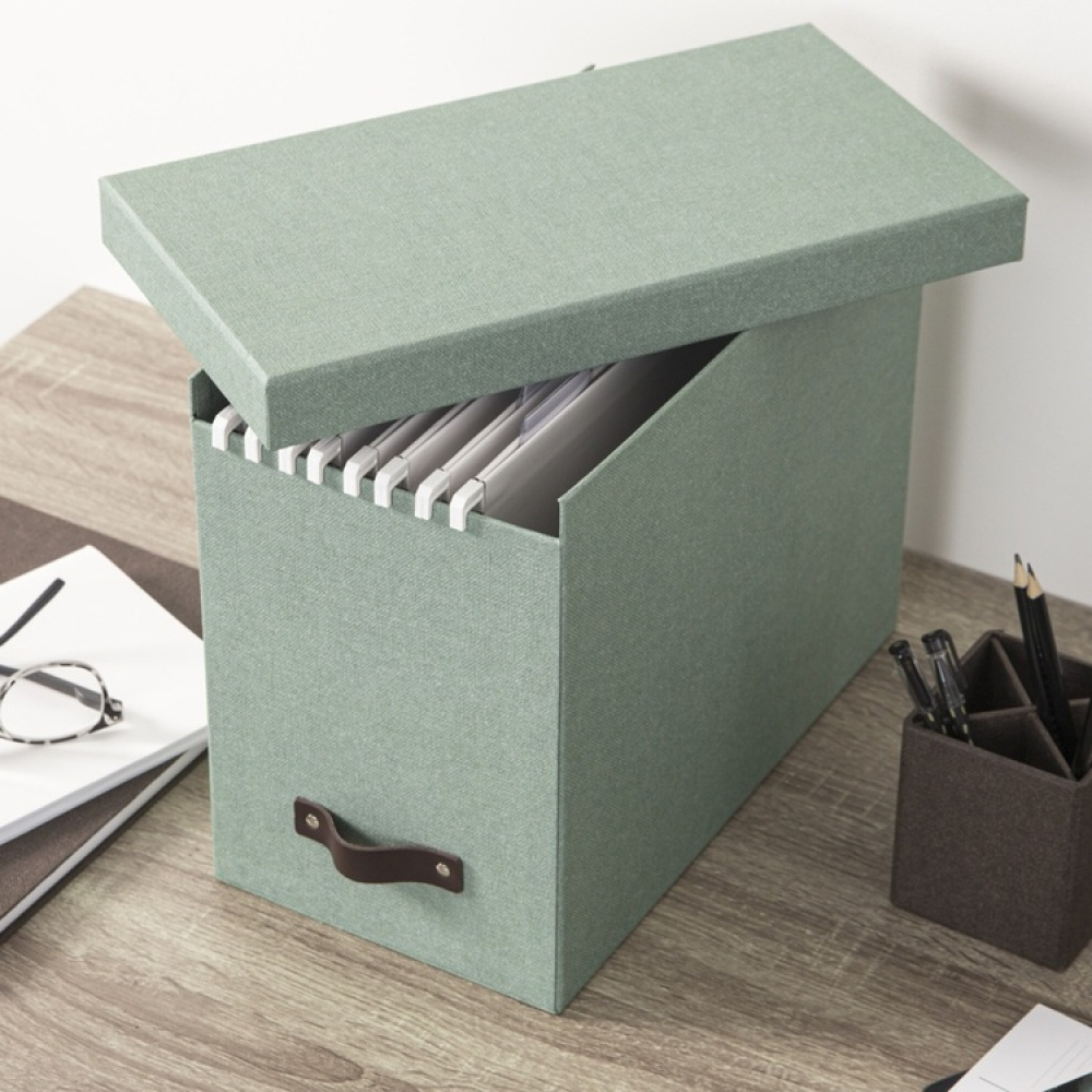 Arkivlåda med hängmappar, BIGSO JOHAN CANVAS, 35 x 18,5 x H 27 cm i gruppen Förvaring / Kontorsmaterial hos SmartaSaker.se (40013)