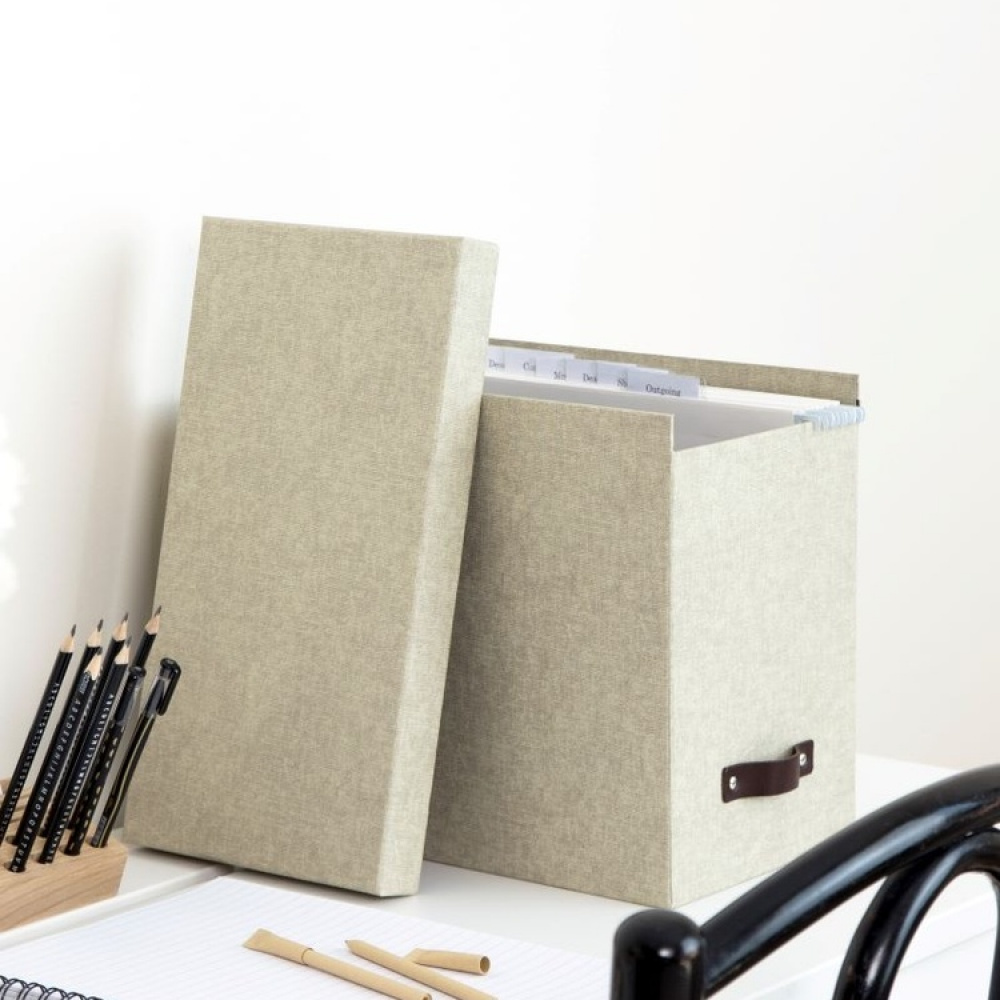 Arkivlåda med hängmappar, BIGSO JOHAN CANVAS, 35 x 18,5 x H 27 cm i gruppen Förvaring / Kontorsmaterial hos SmartaSaker.se (40013)