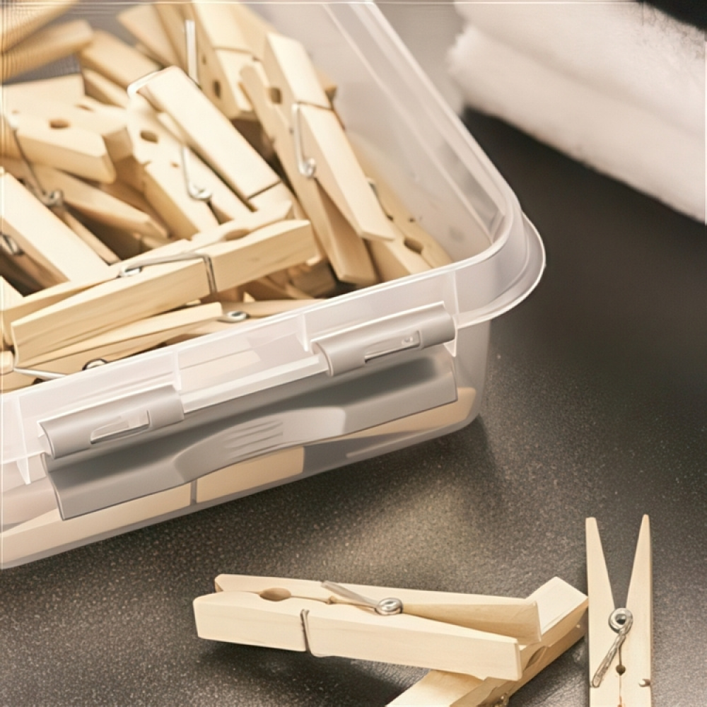 Ask / Låda 1L, Q-LINE SMALL BOX, 20 x 15 x H 6 cm, Klar / Silvergrå i gruppen Förvaring / Förvaringslådor / Småförvaring hos SmartaSaker.se (40021)