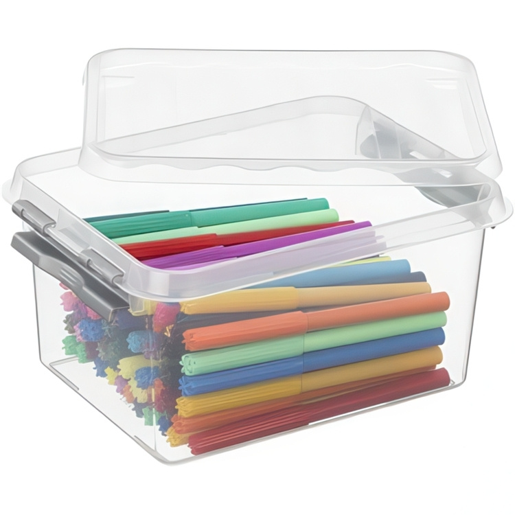 Ask / Låda 2L, Q-LINE SMALL BOX, 20 x 15 x H 10,4 cm, Klar / Silvergrå i gruppen Förvaring / Förvaringslådor / Småförvaring hos SmartaSaker.se (40022)