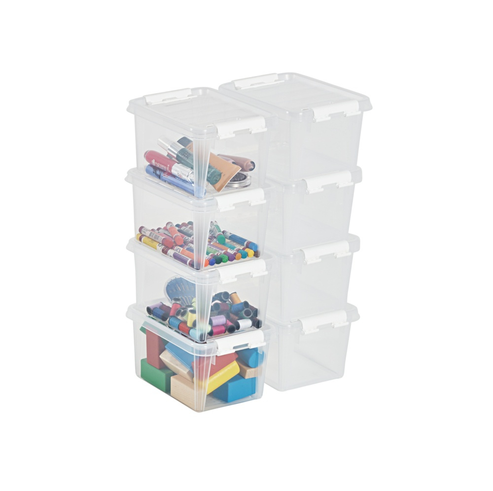 Ask / Låda, Liten, SMARTSTORE 1,5L HOME, 20 x 15 x H11 cm, Klar / Vit i gruppen Förvaring / Förvaringslådor hos SmartaSaker.se (40023)