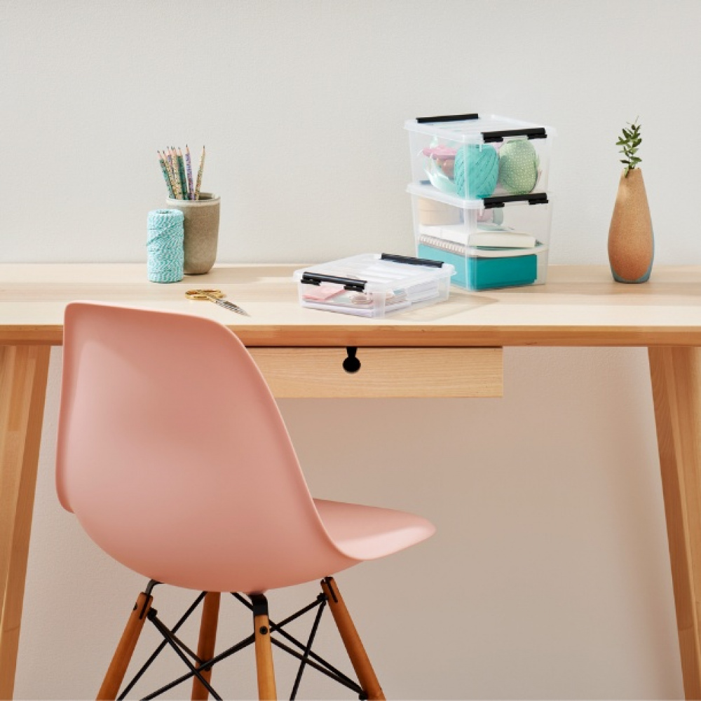 Ask / Låda, SMARTSTORE 1L, CLASSIC, 21 x 17 x H 6 cm, Klar / Svart i gruppen Förvaring / Förvaringslådor / Småförvaring hos SmartaSaker.se (40025)