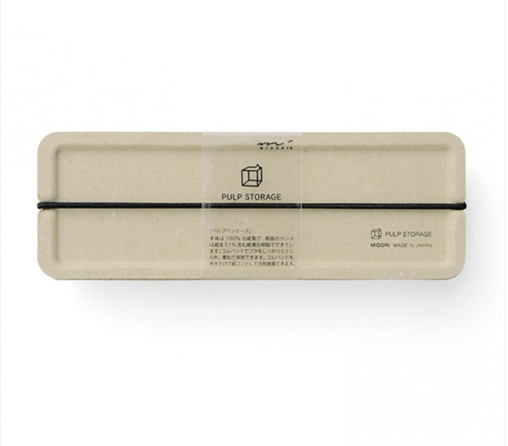 Ask av återvunnet papper, MIDORI PULP PEN STORAGE, vit i gruppen Förvaring / Förvaringslådor / Småförvaring / Askar hos SmartaSaker.se (40026)