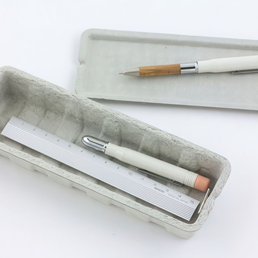 Ask av återvunnet papper, MIDORI PULP PEN STORAGE, vit i gruppen Förvaring / Förvaringslådor / Småförvaring / Askar hos SmartaSaker.se (40026)