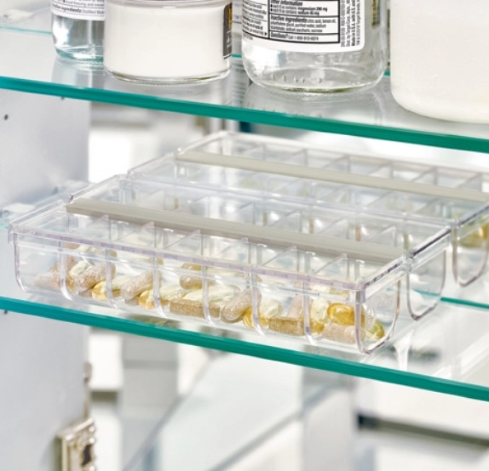 Ask för medicin med 14 fack, THE HOME EDIT PILL ORGANIZER, Transparent i gruppen Förvaring / Badrumsförvaring hos SmartaSaker.se (40028)