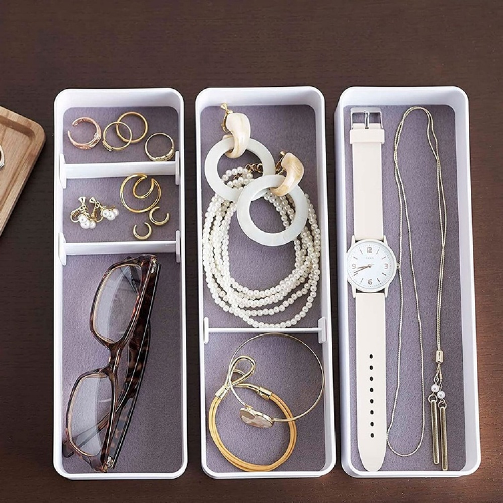 Ask för smycken, Långsmal, RIN 3-TIER ACCESSORY HOLDER, Yamazaki, Vit / Natur i gruppen Förvaring / Sovrumsförvaring / Smyckesförvaring hos SmartaSaker.se (40030)