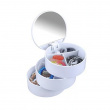 Ask med spegel, COSMETIC TOWER, Ø 13 x H14 cm, Vit Ask med spegel, COSMETIC TOWER, Ø 13 x H14 cm, Vit
