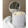 Ask med spegel, COSMETIC TOWER, Ø 13 x H14 cm, Vit Ask med spegel, COSMETIC TOWER, Ø 13 x H14 cm, Vit
