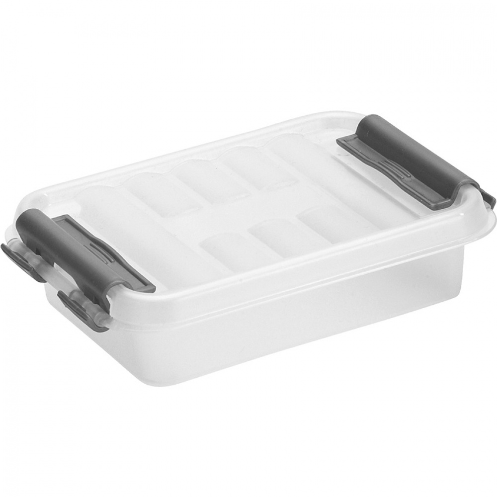 Ask XXS, 0,2 L, Q-LINE MINI BOX, 12 x 7,7 x H 3 cm, Klar / Silvergrå i gruppen Förvaring / Förvaringslådor / Småförvaring hos SmartaSaker.se (40037)