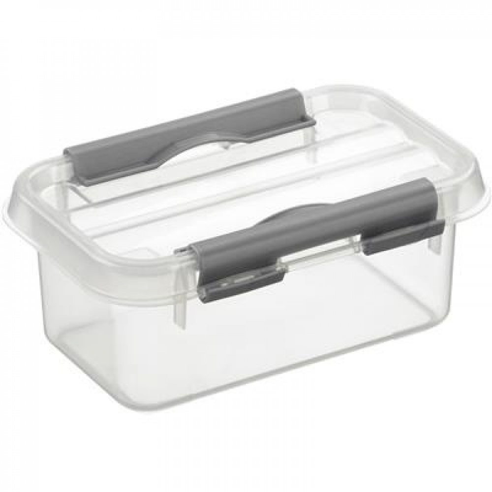 Ask, 0,5L, Q-LINE SMALL BOX, 15 x 10 x H 6,3 cm, Klar / Silvergrå i gruppen Förvaring / Förvaringslådor / Småförvaring hos SmartaSaker.se (40040)