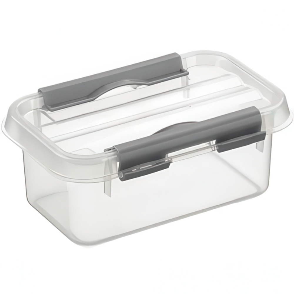 Ask, 0,5L, Q-LINE SMALL BOX, 15 x 10 x H 6,3 cm, Klar / Silvergrå i gruppen Förvaring / Förvaringslådor / Småförvaring hos SmartaSaker.se (40040)