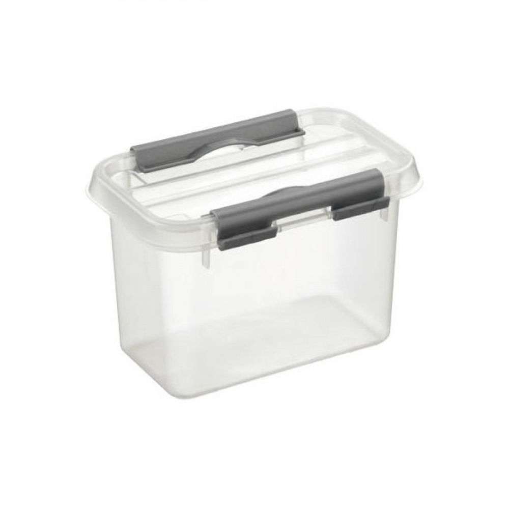 Ask, 0,8L, Q-LINE SMALL BOX, 15 x 10 x H 10,8 cm, Klar / Silvergrå i gruppen Förvaring / Förvaringslådor / Småförvaring hos SmartaSaker.se (40041)