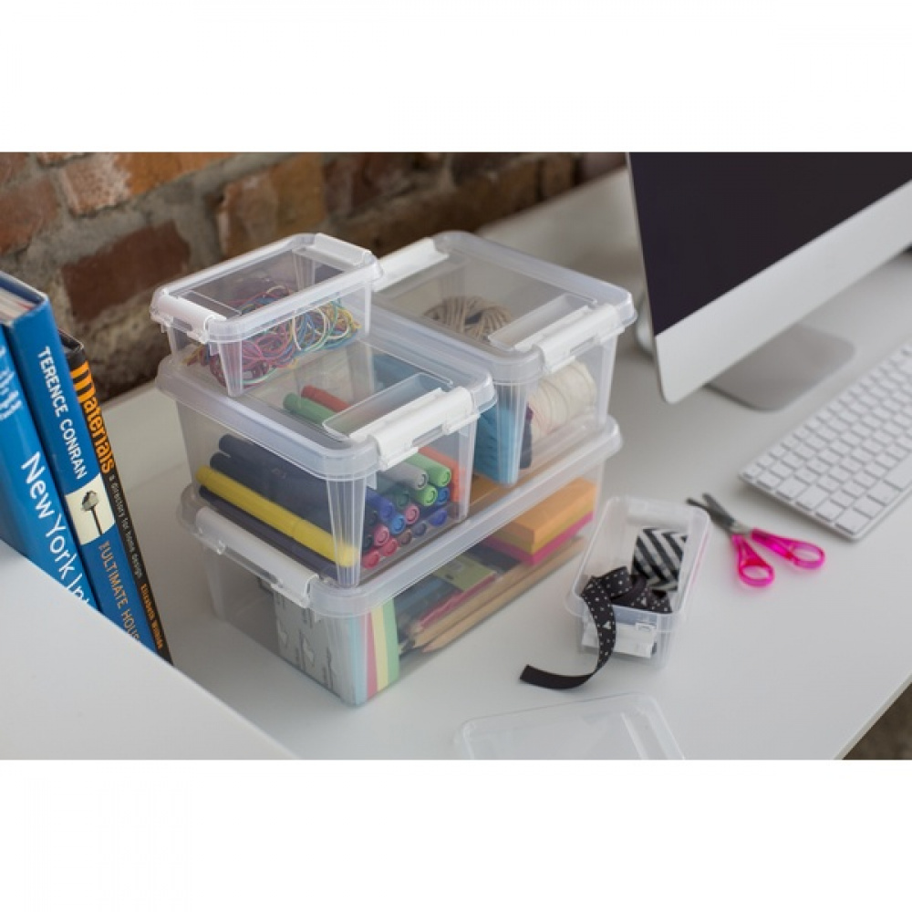 Ask, SMARTSTORE 0,3L HOME, 15 x 9 x H6 cm, Klar / Vit i gruppen Förvaring / Förvaringslådor / SmartStore förvaringslådor hos SmartaSaker.se (40050)