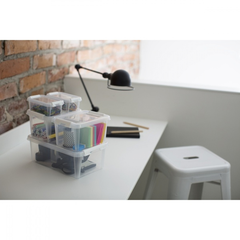 Ask, SMARTSTORE 0,3L HOME, 15 x 9 x H6 cm, Klar / Vit i gruppen Förvaring / Förvaringslådor / SmartStore förvaringslådor hos SmartaSaker.se (40050)